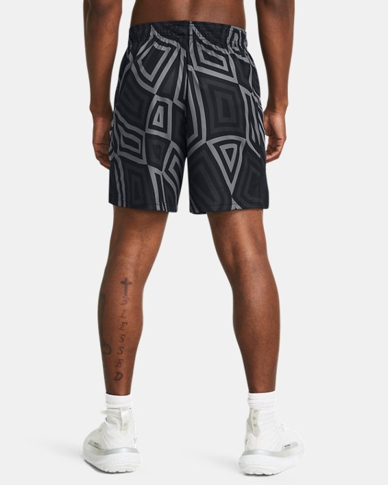 Men's UA Zone Printed Shorts in Black image number 1